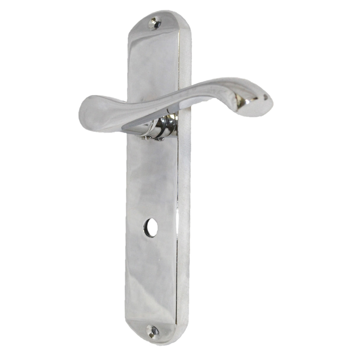 Marketplace JPG companion for Cadenza Door Handles on Backplate Chrome Scroll Bathroom Lock Set