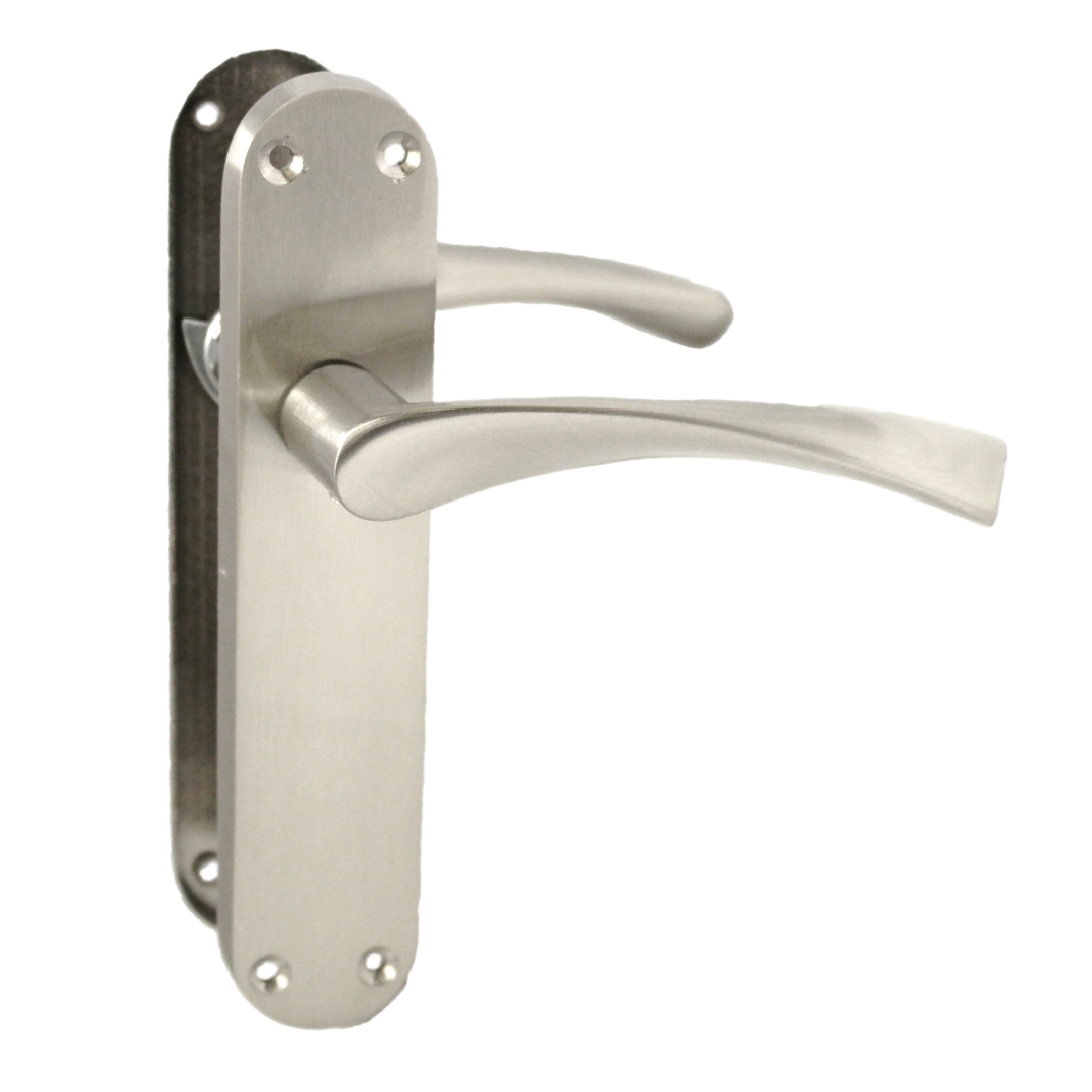 Monja Astrid Door Handles Arched Lever Satin Latch