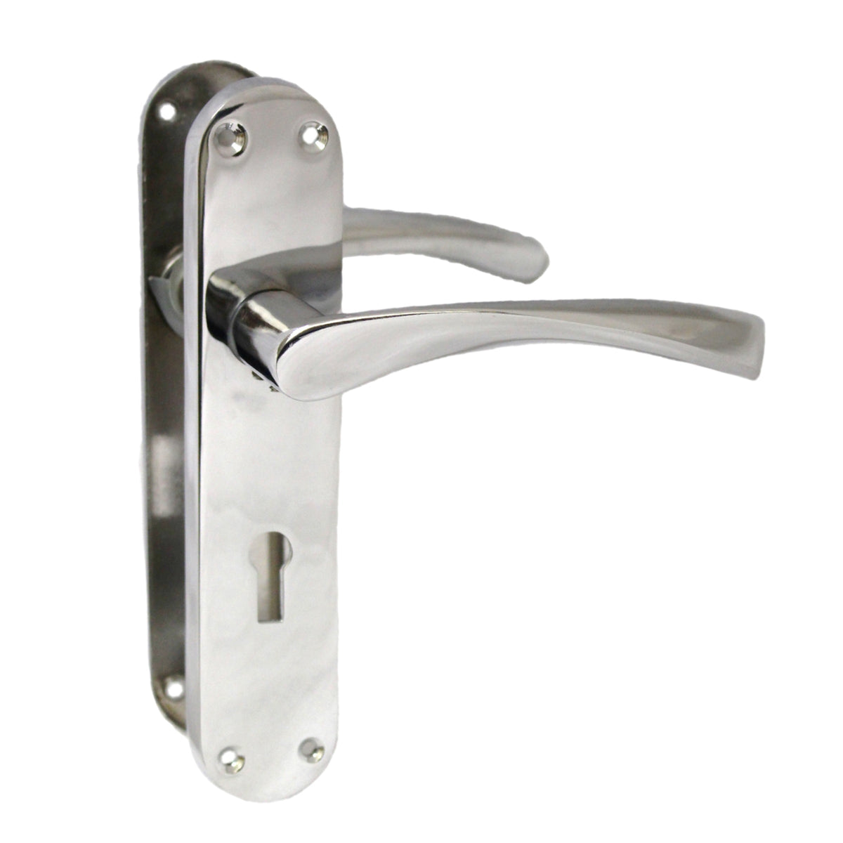 Marketplace JPG companion for Monja Astrid Door Handles Arched Lever Polished Chrome Key Lock