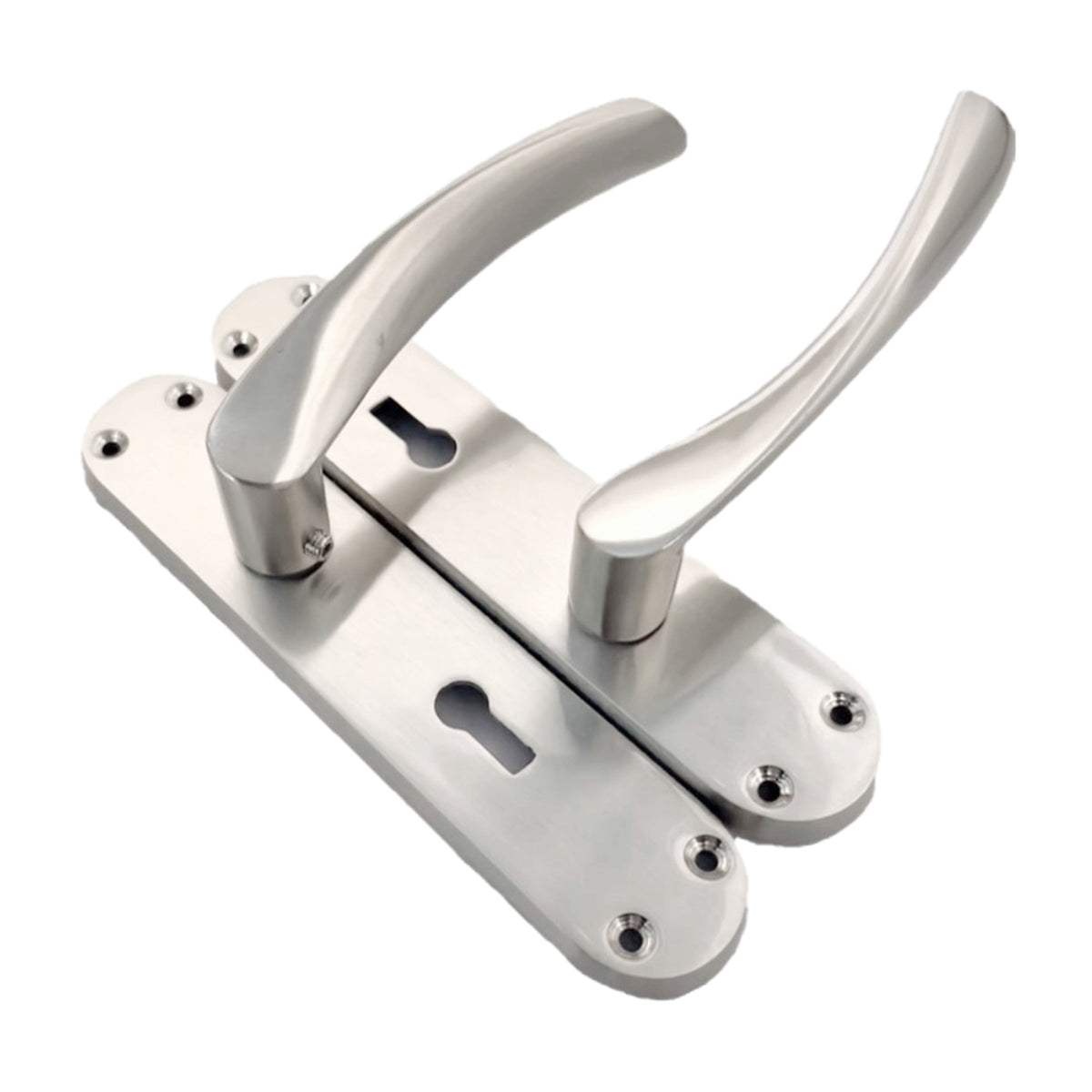 Marketplace JPG companion for Monja Astrid Door Handles Arched Lever Satin Key Lock