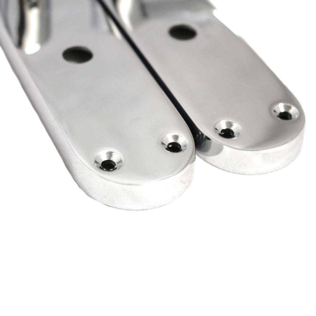 Monja Astrid Door Handles Arched Lever Polished Chrome Bathroom Lock