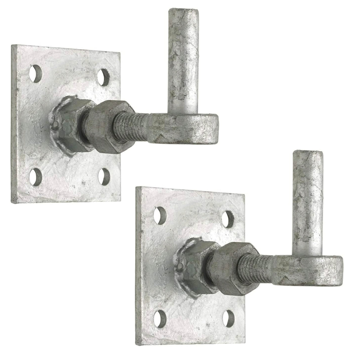 Marketplace JPG companion for Adjustable Gate Hinge 19mm Hook on 100mm (4" x 4") Plate Galvanised - Stable/Field/Farm