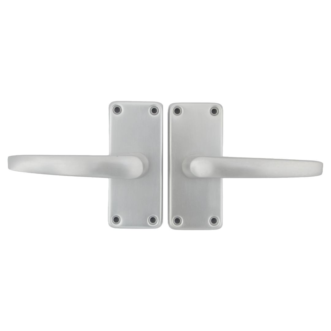 Aluminium Latch Handles Modern Internal Straight Lever Door Handle Pack Satin Silver