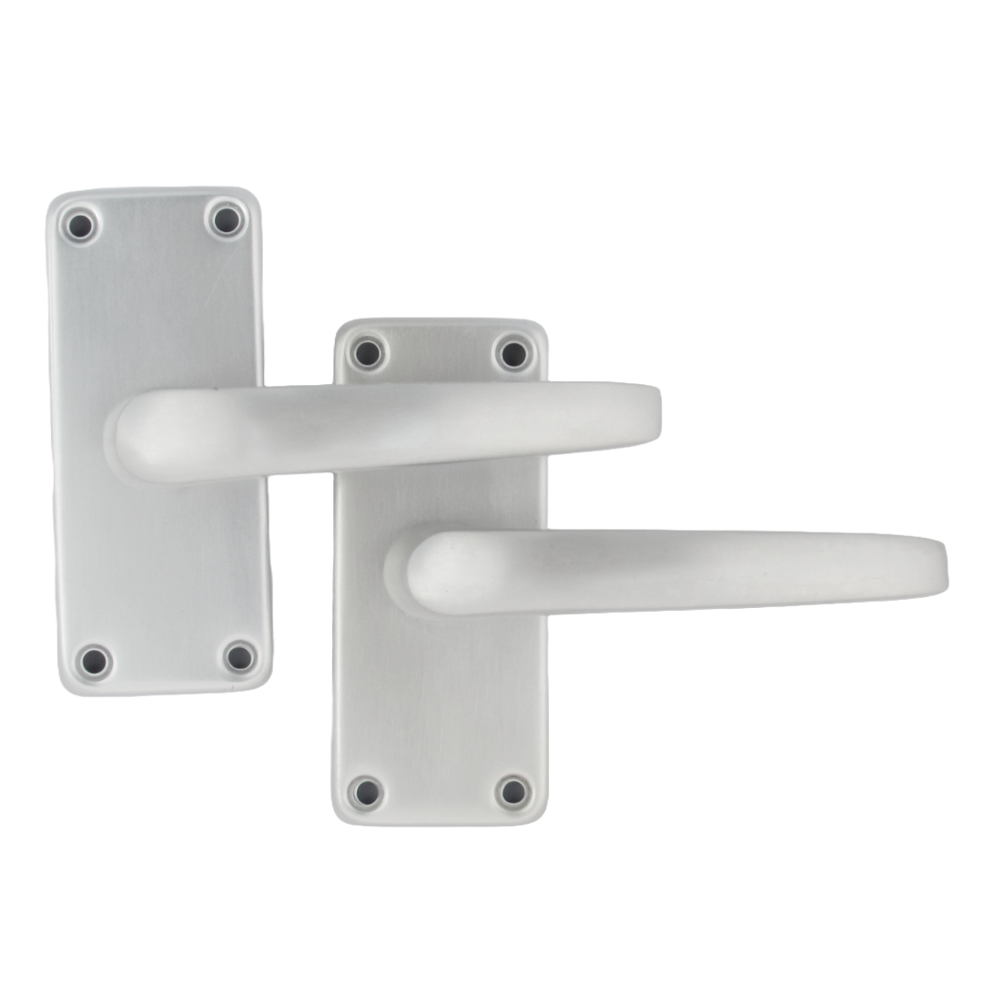 Aluminium Latch Handles Modern Internal Straight Lever Door Handle Pack Satin Silver
