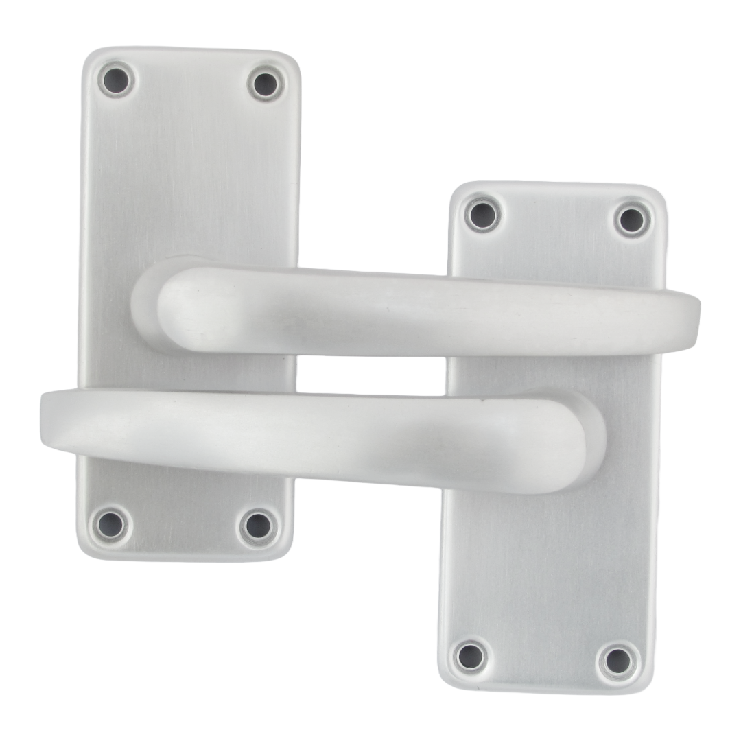 Aluminium Latch Handles Modern Internal Straight Lever Door Handle Pack Satin Silver