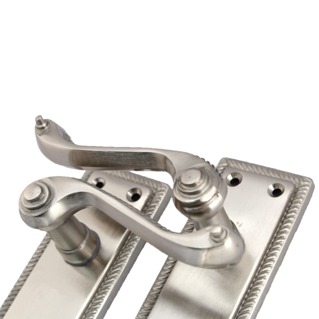 Georgian Door Handle Satin, Bathroom WC Toilet Handles, Mortice Lock Hinges Set