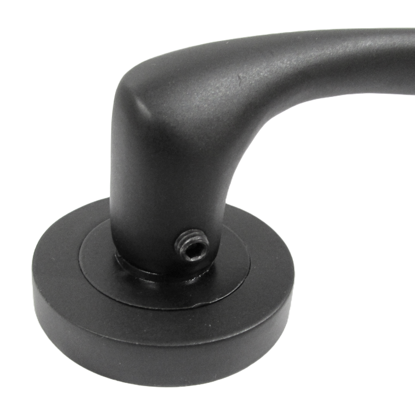 Zena Door Handle Modern Design Matt Black Lever on Rose Internal + Tubular Latch