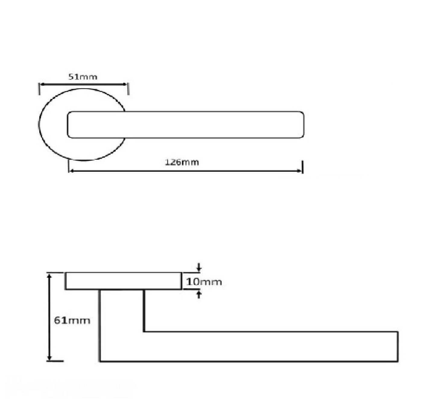 Indiana Style Chrome Satin Nickle Finish Latch Door Handle Round Rose