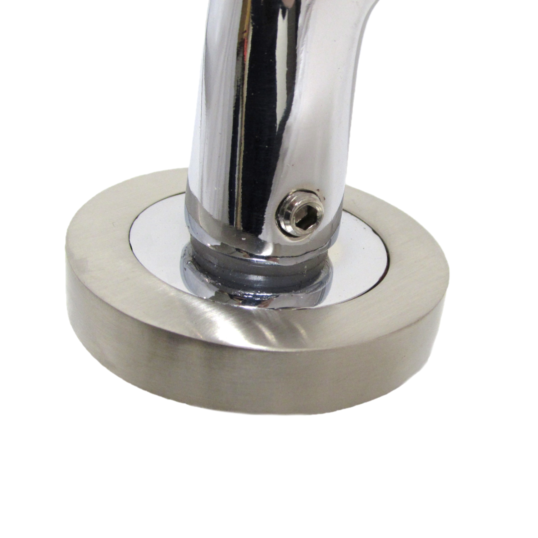 Indiana Door Handles Lever Rose - Chrome Satin Key Lock Escutcheon Pack 125mm