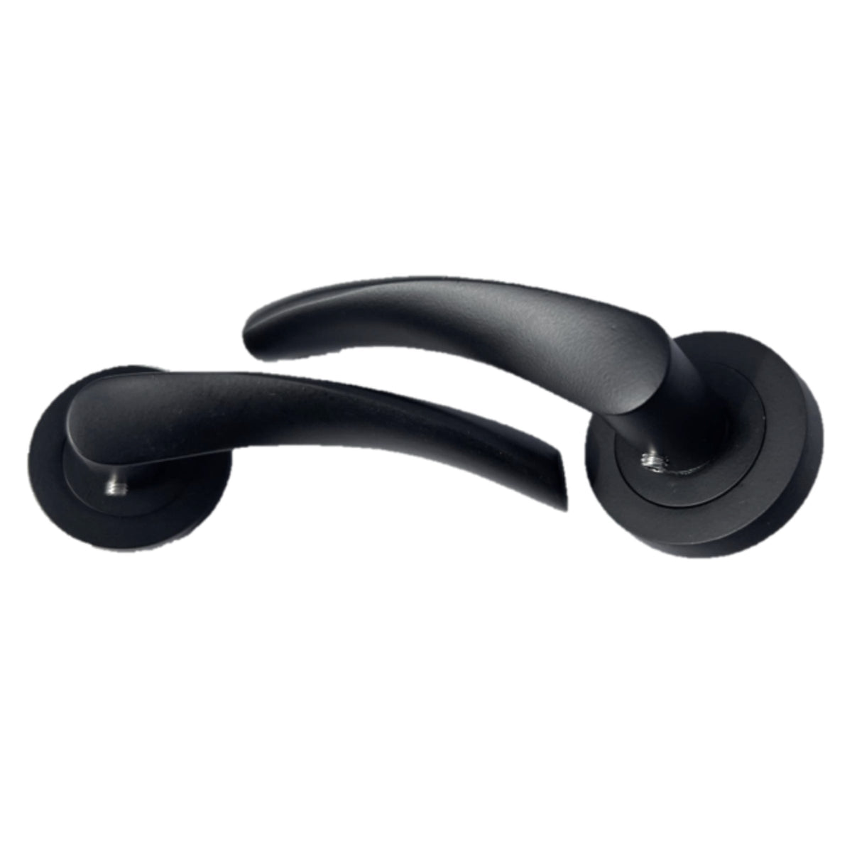 Marketplace JPG companion for Astrid Door Handles Latch Twist Lever on Rose - Matt Black 120mm - 50mm