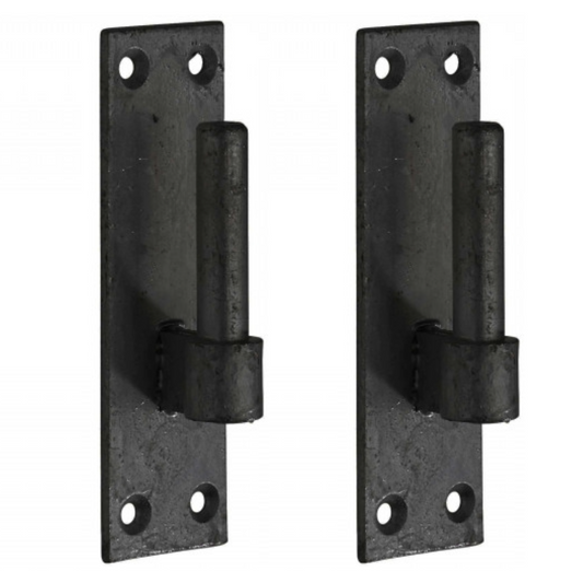 2 Heavy Duty Gate Hooks for Band Gate Hinge Brackets 16mm Pin Black