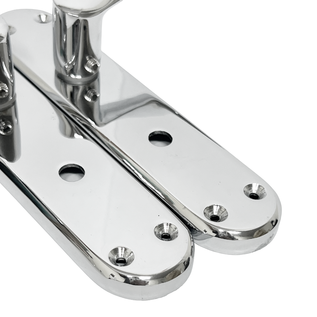 London Astrid Twist Door Handle Polished Chrome Bathroom Handles with Lock