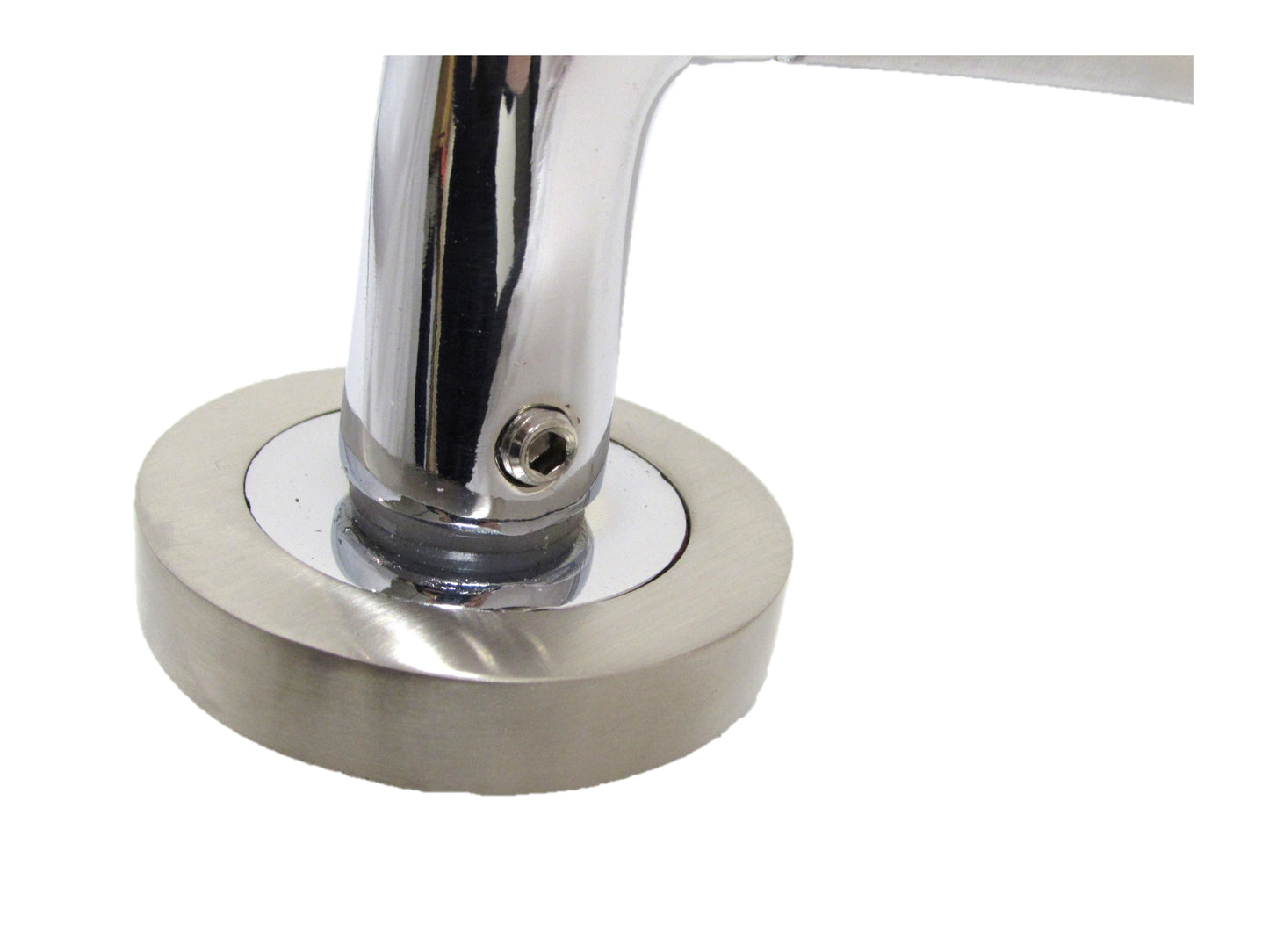 Indiana Door Handles Latch Lever on Rose Duo - Chrome Satin 125mm