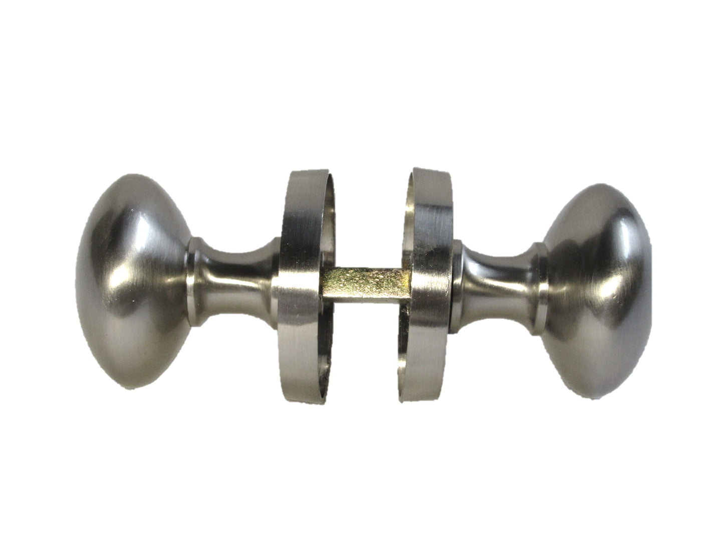 Boutons de porte ronds victoriens à mortaise à ressort - Satin 56 mm