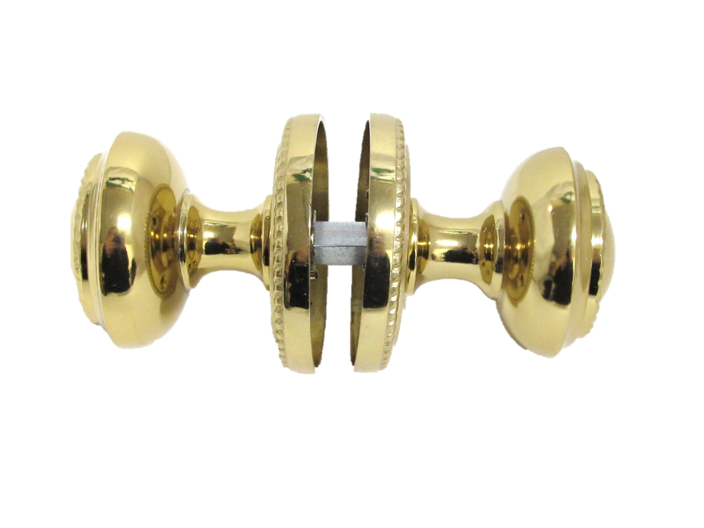 Door Knobs Round Georgian Roped Mortice Knob - Brass 62mm