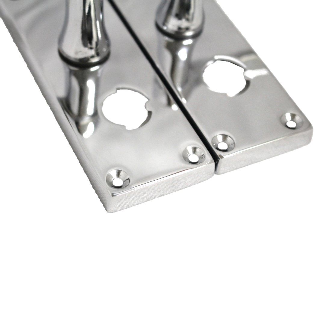 Door Handles Scroll Bathroom WC Privacy Lock - Chrome 118 x 40mm Latch