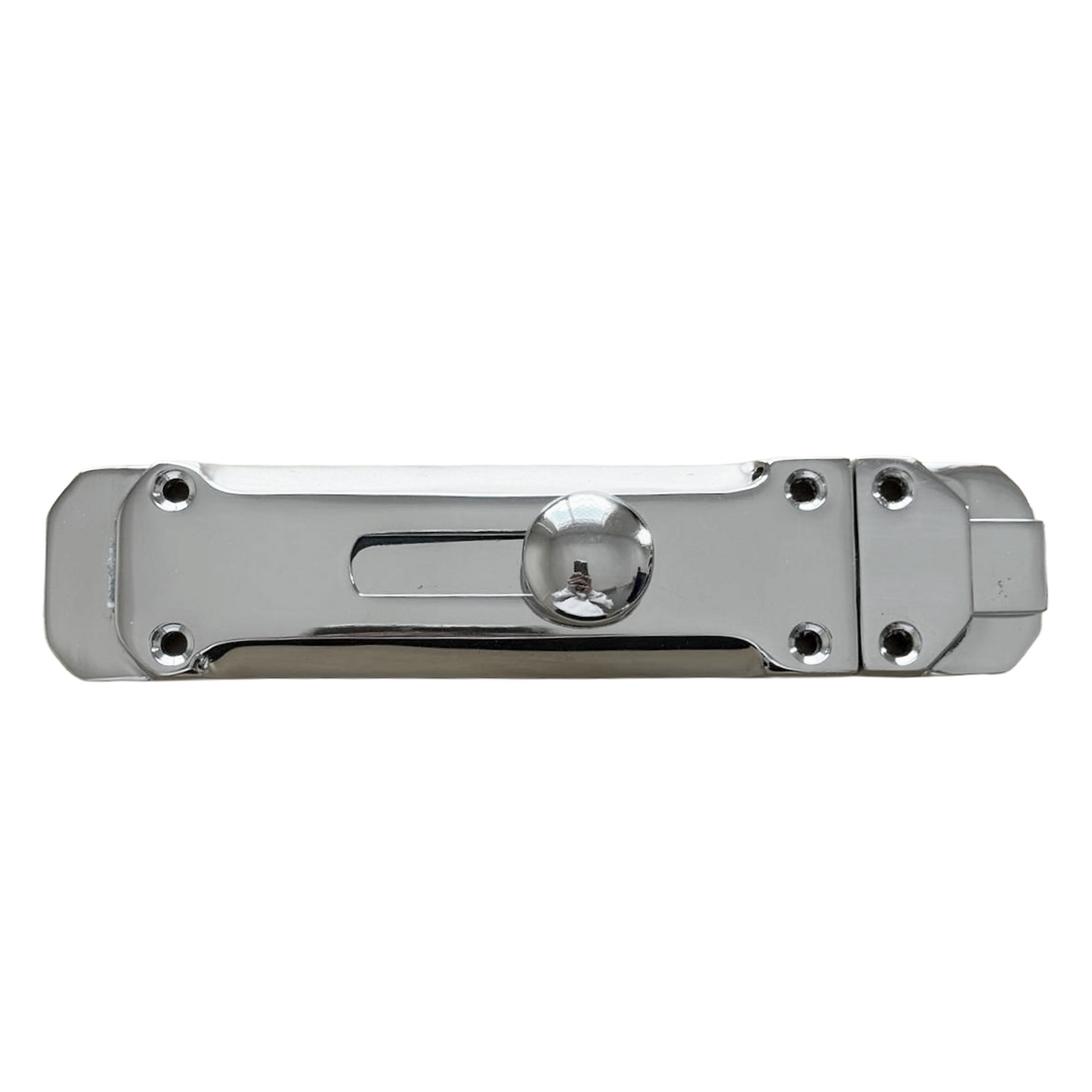 Chrome Flat Door Bolt Slide Latch Lock 4" (100mm) 6" (150mm) - Pack of 1, 2 or 4