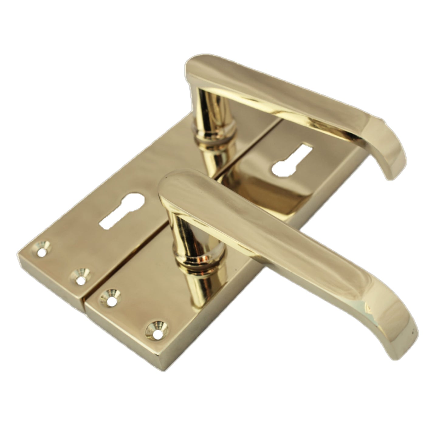 Marketplace JPG companion for Door Handles Straight Lever Lock - Brass 150 X 40mm - 150mm X 43mm