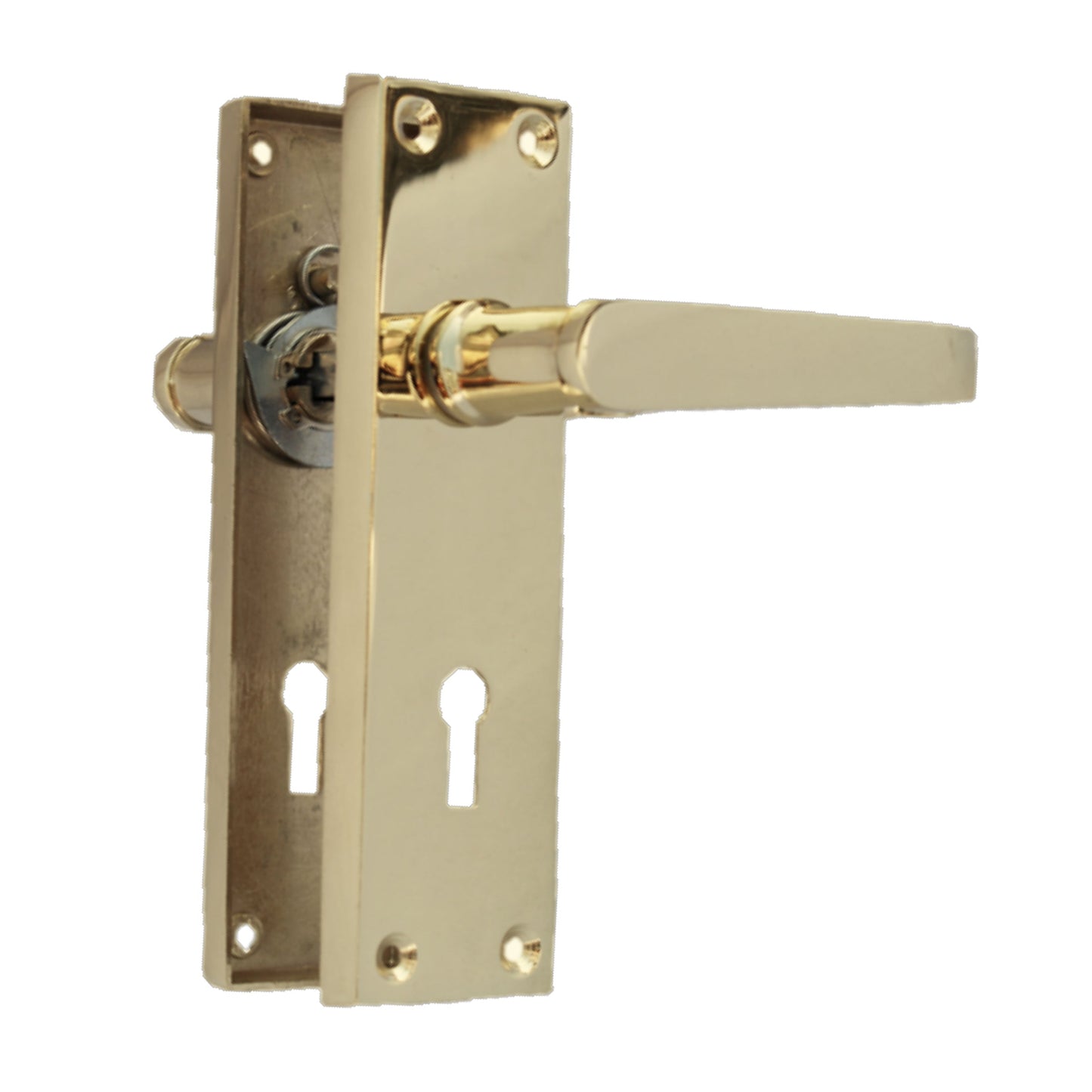 Marketplace JPG companion for Door Handles Straight Lever Lock Keys Hinge Set - Brass 150 X 40mm - 3"