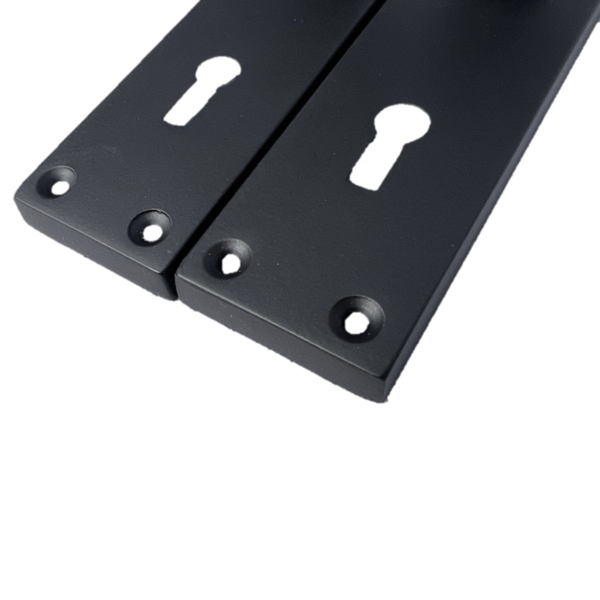 Marketplace JPG companion for Door Handles Victorian Straight Lock Handle - Matt Black 150 X 40mm - 150mm X 43mm