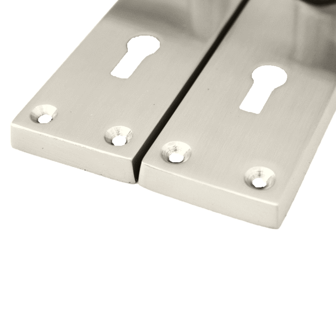 Door Handles Straight Lever Lock - Satin 150 x 40mm
