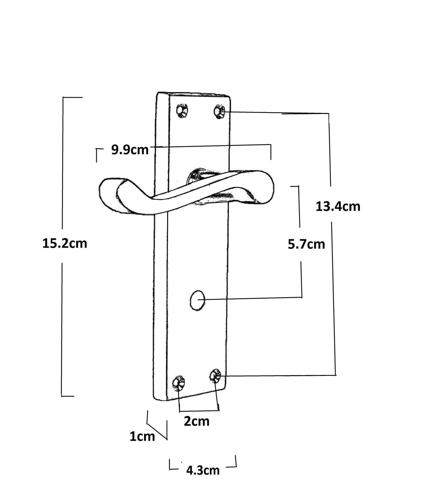 Door Handles Victorian Scroll Lever Bath Lock - Satin 150 x 40mm