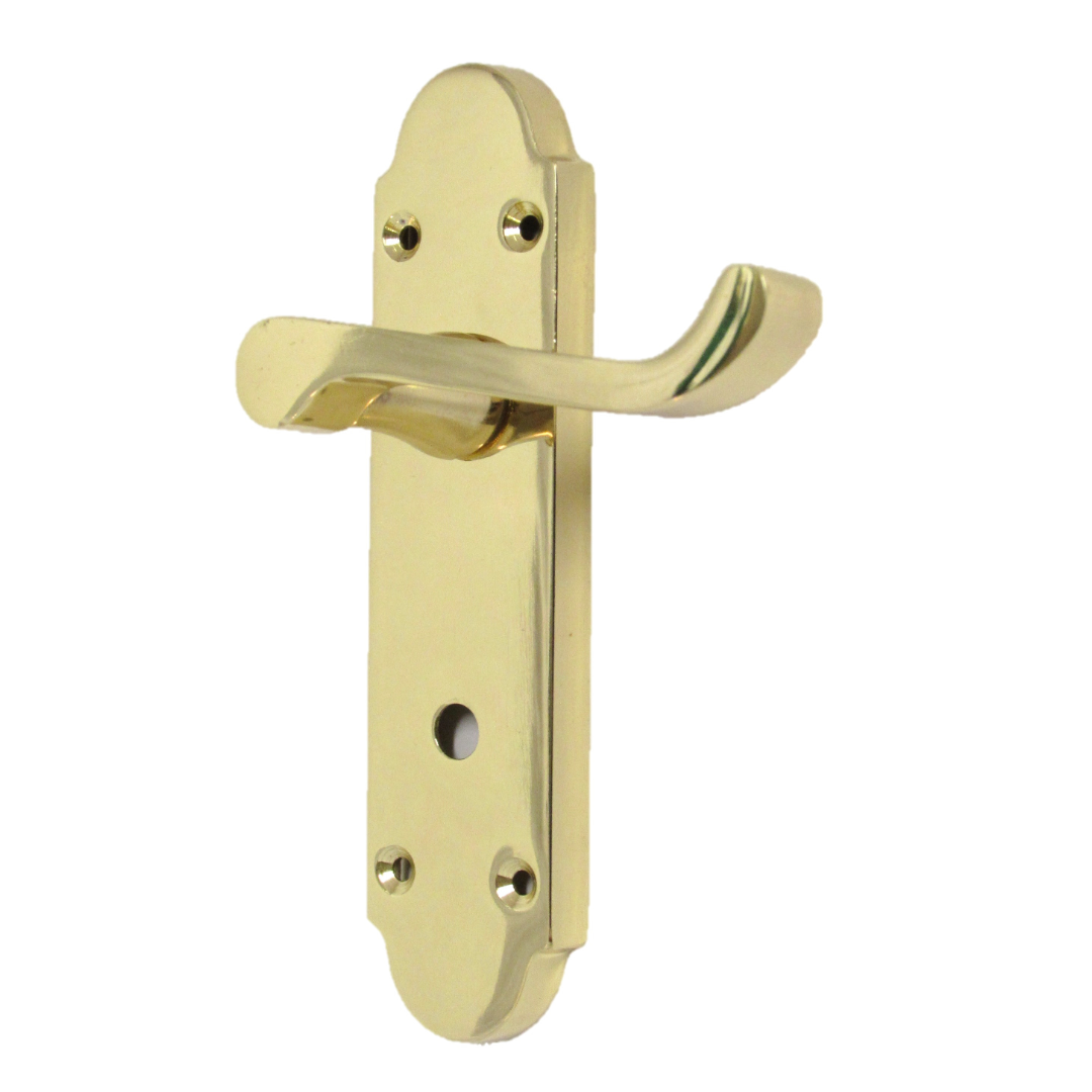 Poignée de porte Epsom pour salle de bain, levier à défilement - Laiton
