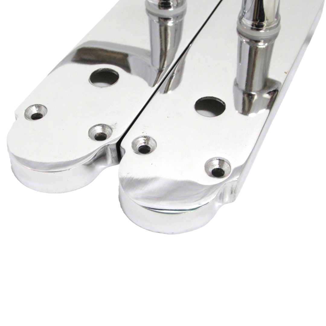 Epsom Door Handle Bathroom Lock Scroll Lever - Polished Chrome Pack
