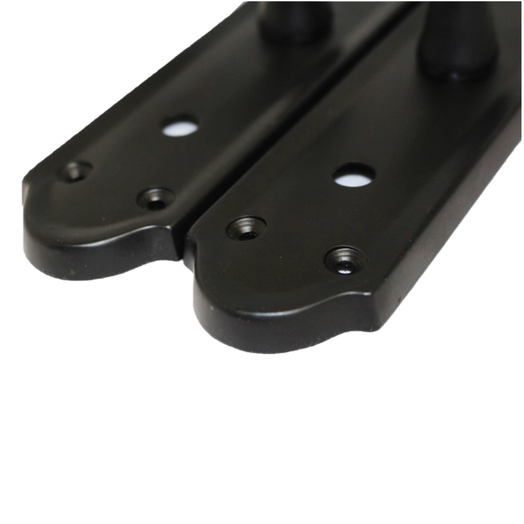 Ashford Door Handle Bathroom Lock Scroll Lever - Matt Black