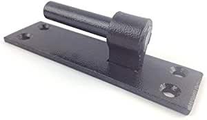 2 Heavy Duty Gate Hooks for Band Gate Hinge Brackets 12mm Pin Black
