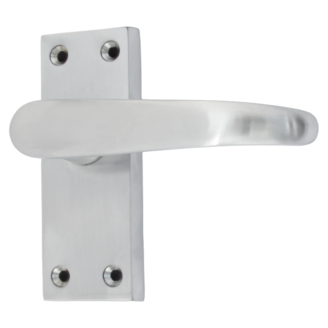 Door Handles Victorian Straight Lever Latch - Satin Chrome Pack 100 x 40mm