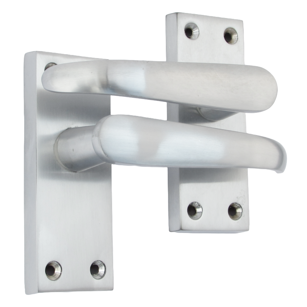 Door Handles Victorian Straight Lever Latch - Satin Chrome Pack 100 x 40mm