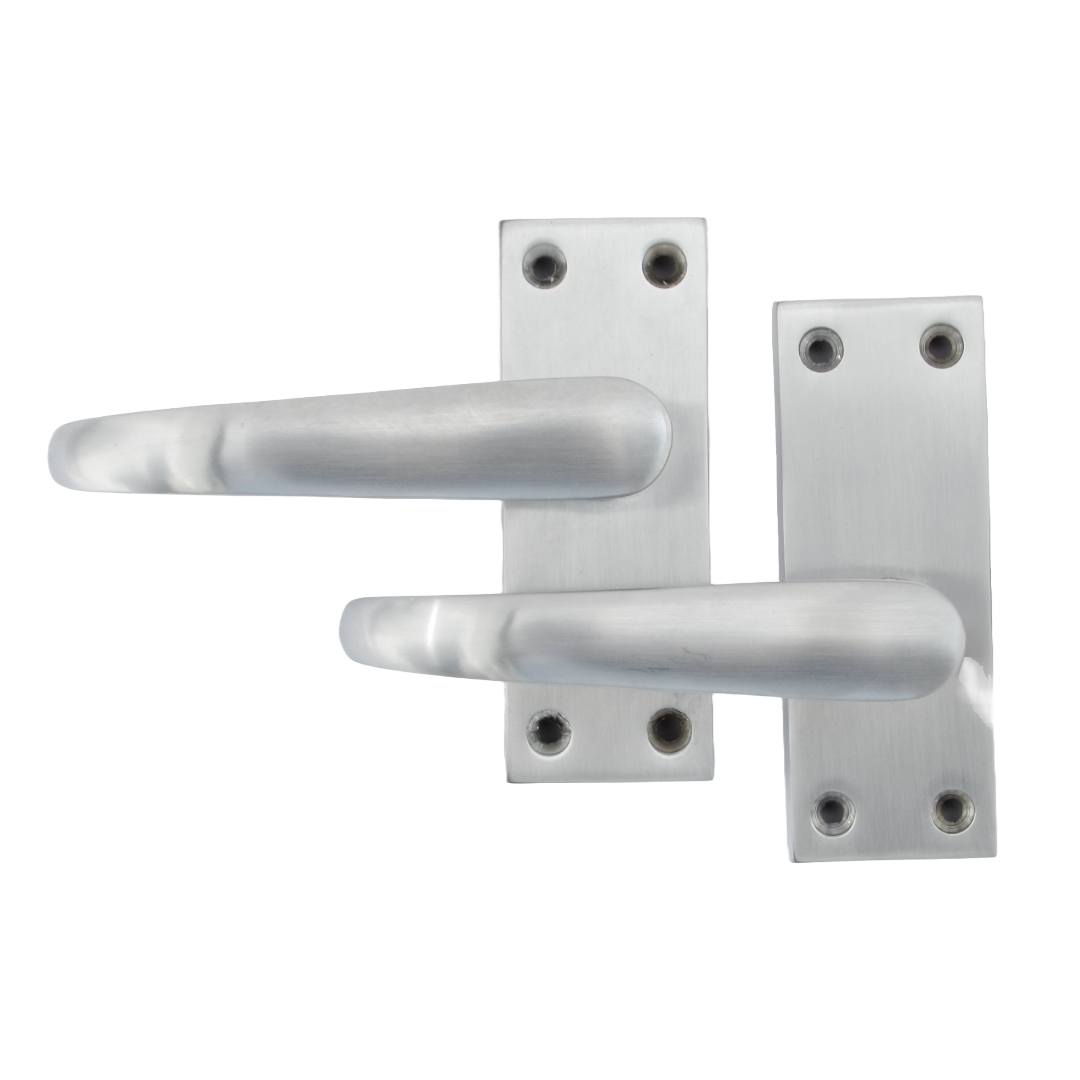 Door Handles Victorian Straight Lever Latch - Satin Chrome Pack 100 x 40mm