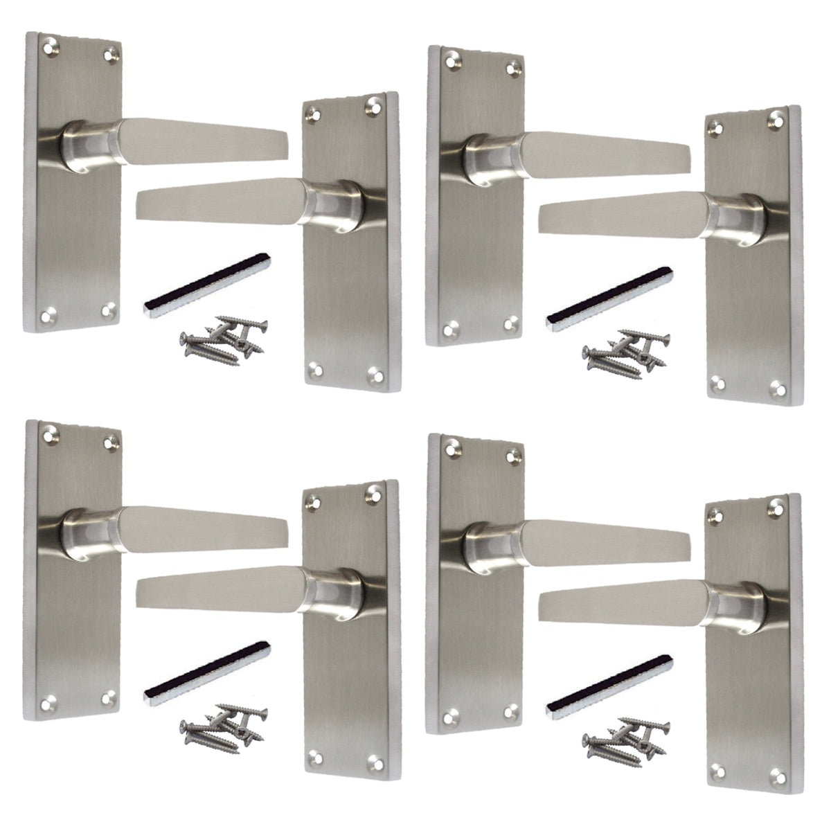 Marketplace JPG companion for Multipack Door Handles Victorian Straight Lever Latch - Satin 1/4/6 Pairs