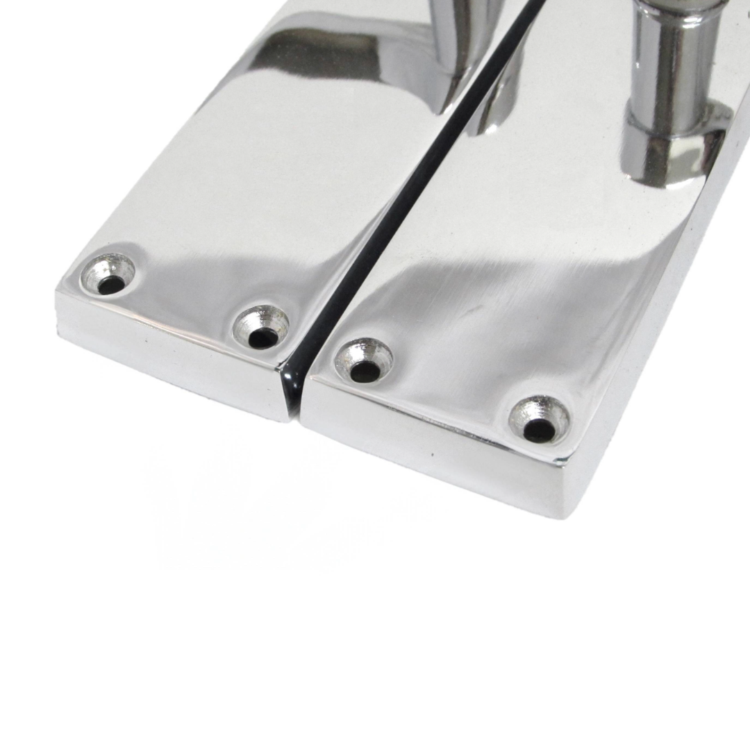 Poignées de porte victoriennes à levier et à volutes - Chrome 150 x 40 mm