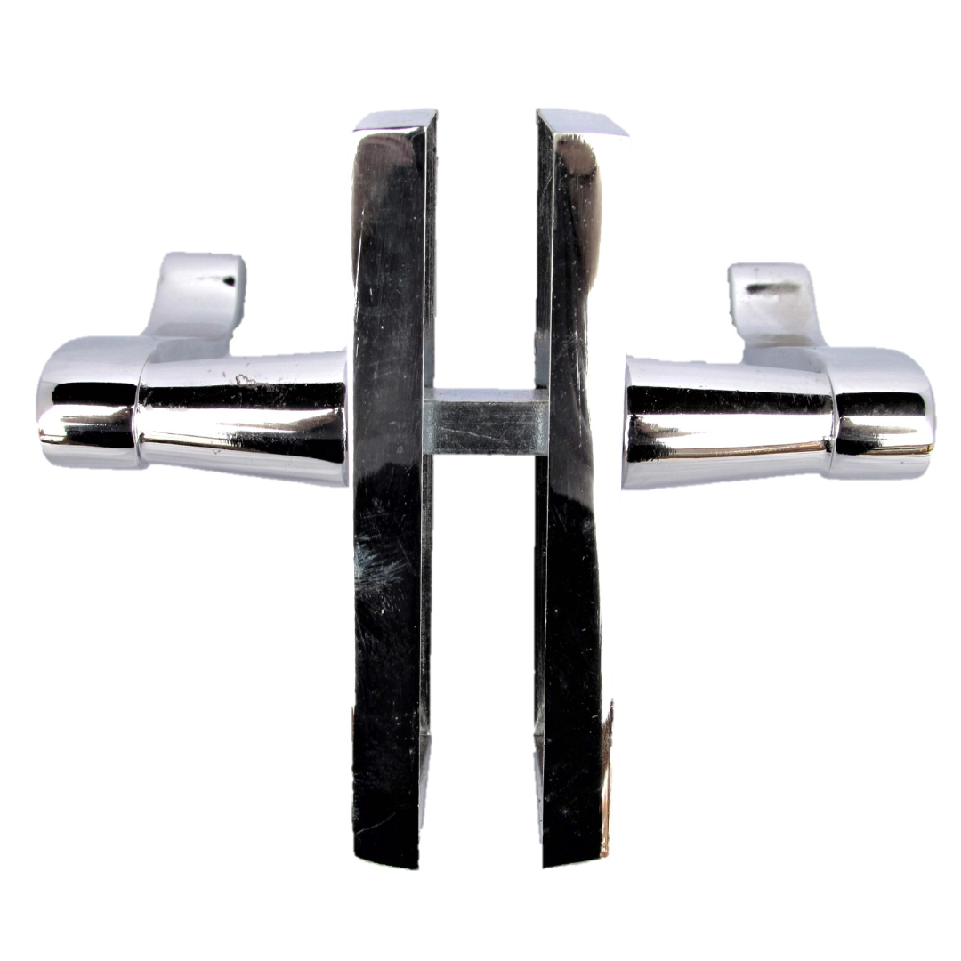 Door Handles Victorian Scroll Lever Latch - Chrome Pack Hinges 118 x 40mm