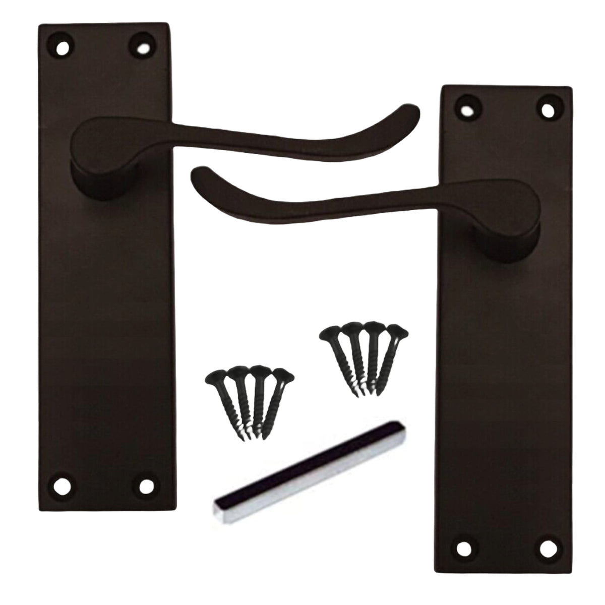 Marketplace JPG companion for Multipack Door Handles Victorian Scroll Lever 150mm Latch - Matt Black 1/4/6 Pairs