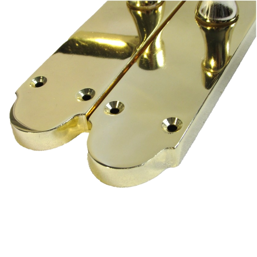 Loquet de porte Epsom à levier à volutes victorien - Laiton