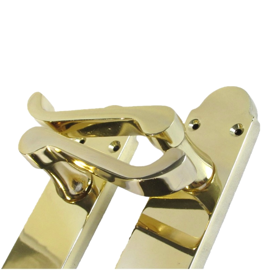 Loquet de porte Epsom à levier à volutes victorien - Laiton
