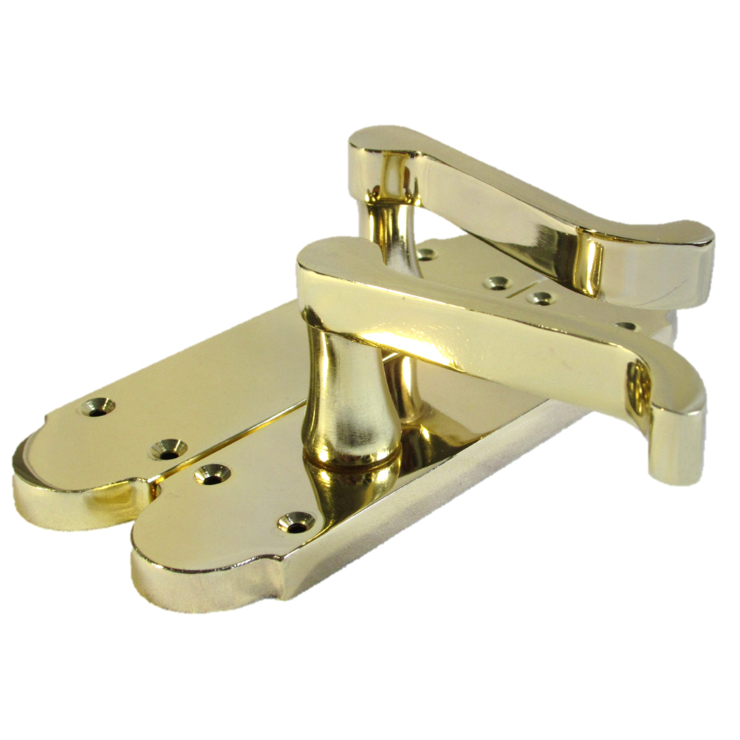 Loquet de porte Epsom à levier à volutes victorien - Laiton