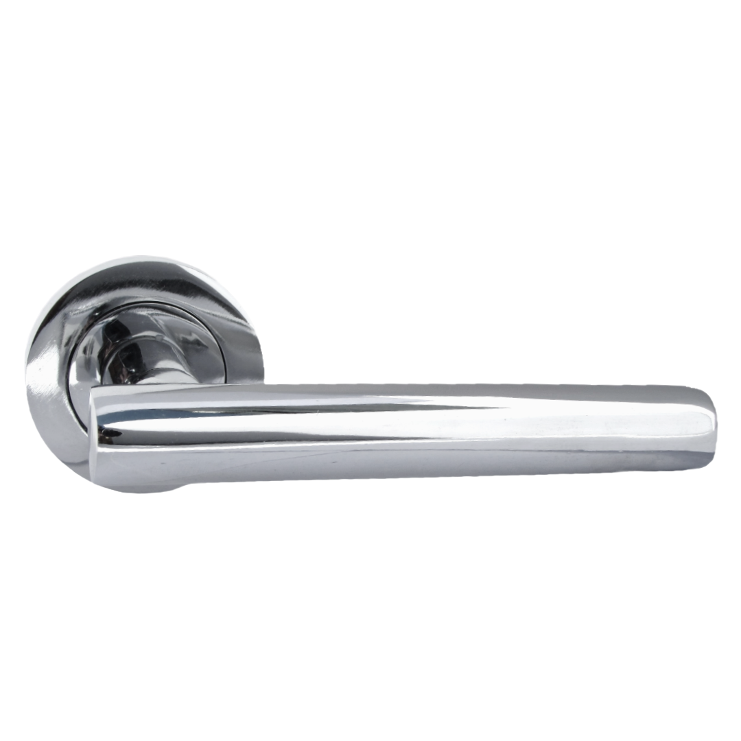 MULTIPACK Door Handles T Bar Straight Lever on Rose Latch - Chrome 125mm