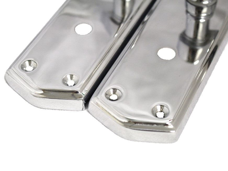 Poignées de porte Stellar à levier à défilement avec serrure de salle de bain interne - Chrome 170 mm x 50 mm