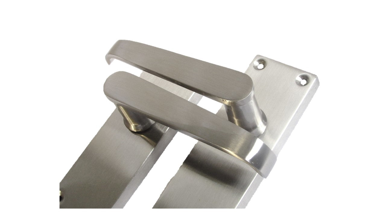 Door Handles Victorian Straight Lever Satin Hinges & Latch Pack Set 120 x 42mm