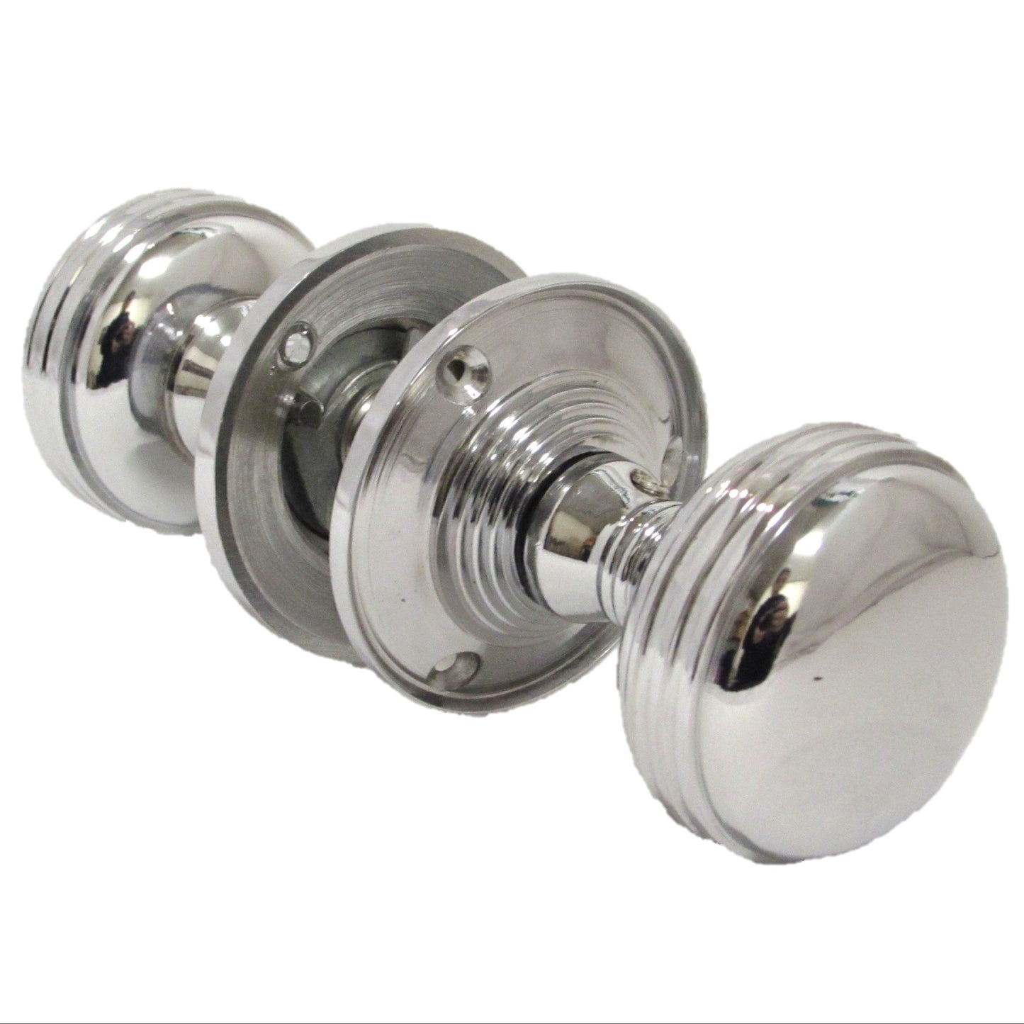 MULTIPACK Door Knobs Chrome Mortice Round Reeded HEAVY Knob 1/4/6 Pairs