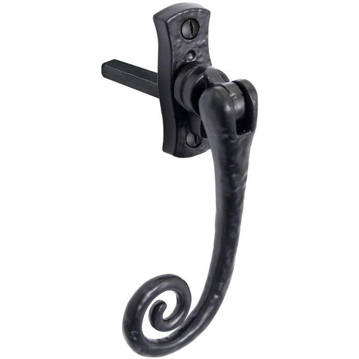 Old Hill Ironworks Left Hand Curly Tail Espagnolette Fastener Black Antique