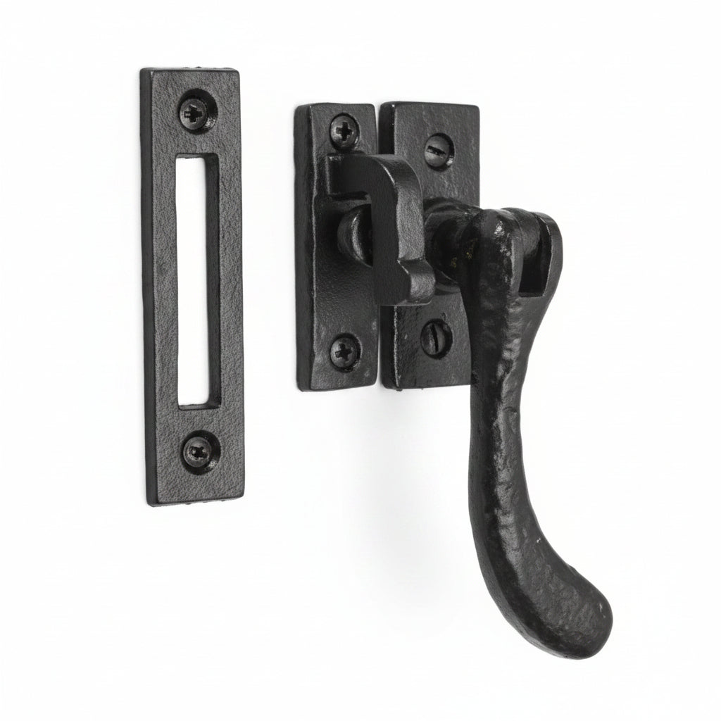 Old Hill Ironworks Bulb End Reversible Casement Fastener Black Antique - 58mm