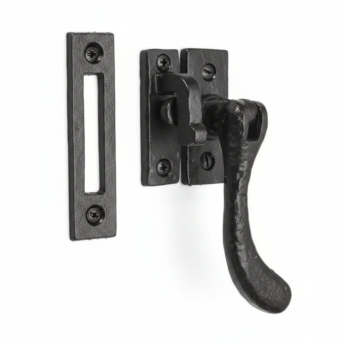 Old Hill Ironworks Bulb End Reversible Casement Fastener Black Antique - 58mm