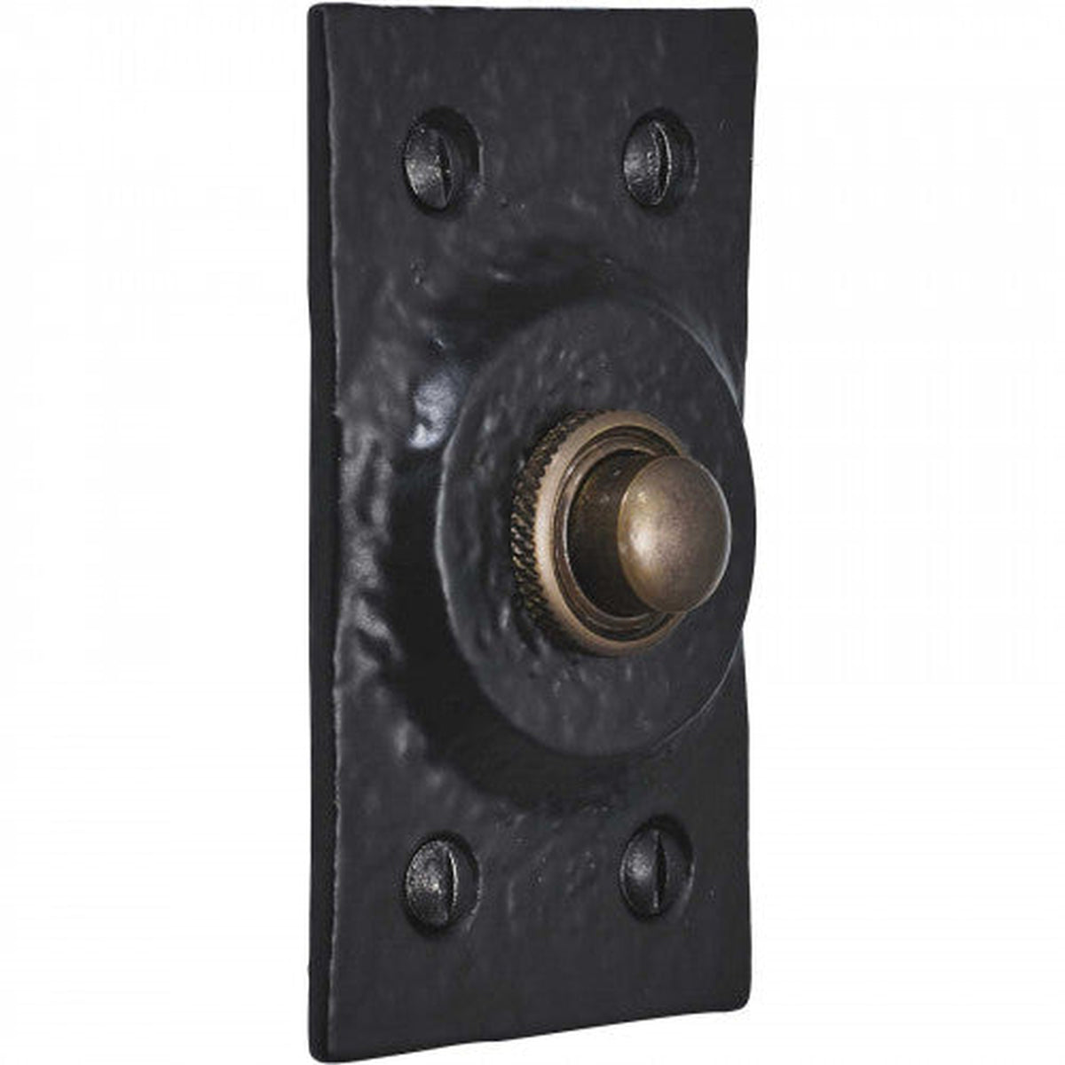 Door Bell Push Black Cast Iron 80mm X 45mm Country Cottage Front Ring Bell