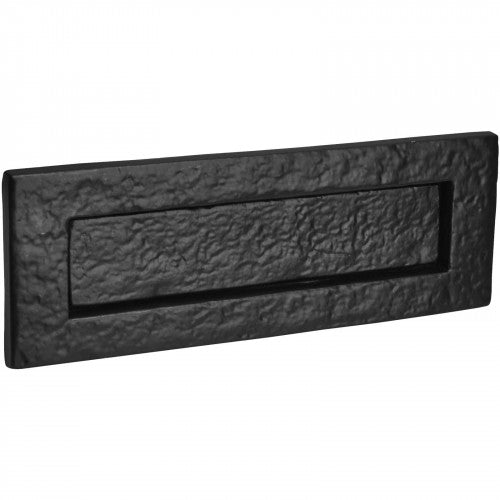 Letter Plate Black Cast Iron Metal Flap Cottage Internal Door Draught Excluder