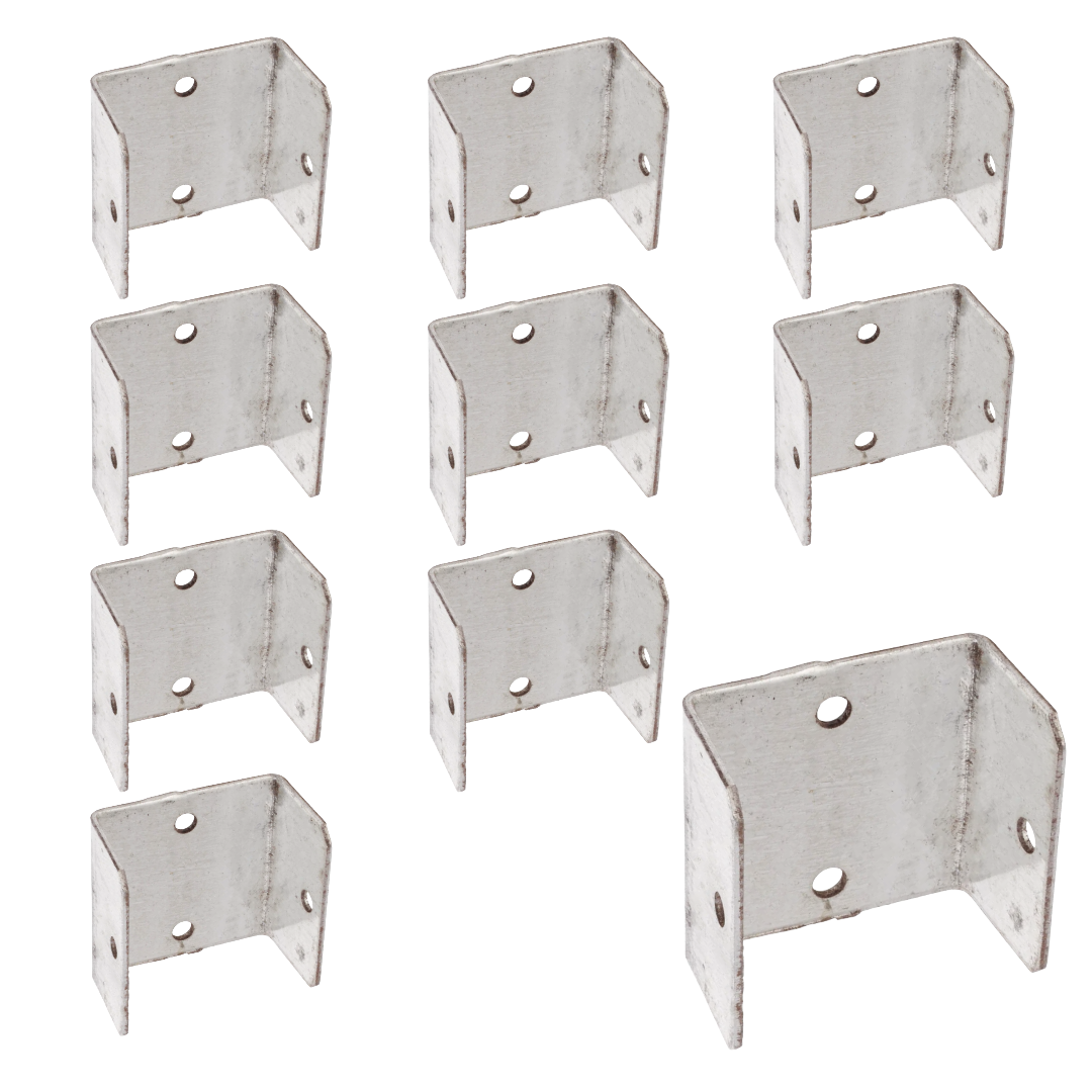 Fence Panel U Clips Brackets for Wooden Posts Galvanised Anti-Rattle Timber Fence Fixings